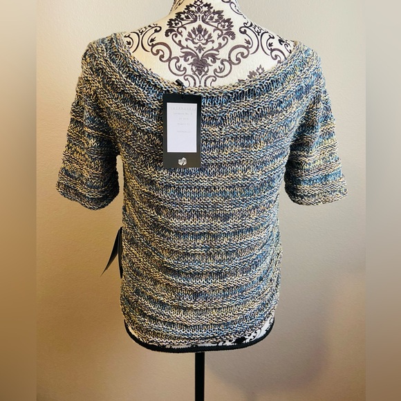 HANDMADE with LANA GROSSA yarn short-sleeve sweater - Picture 7 of 7